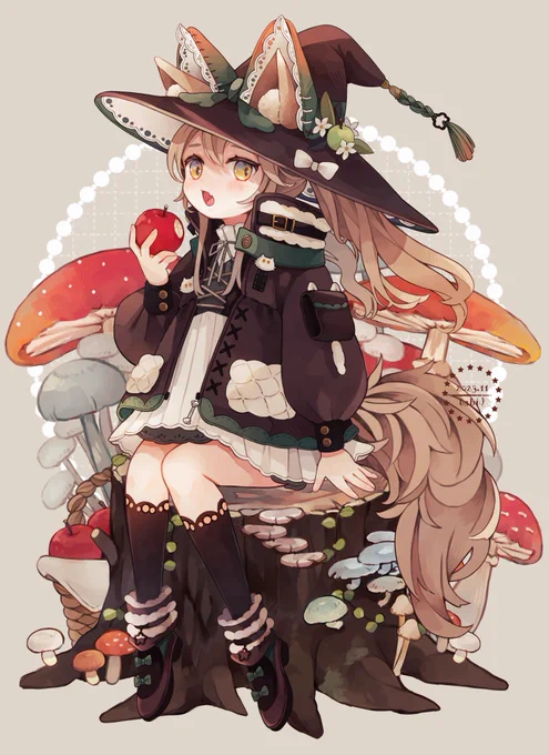 オオカミ魔女のひとやすみ#イラスト #illustration 