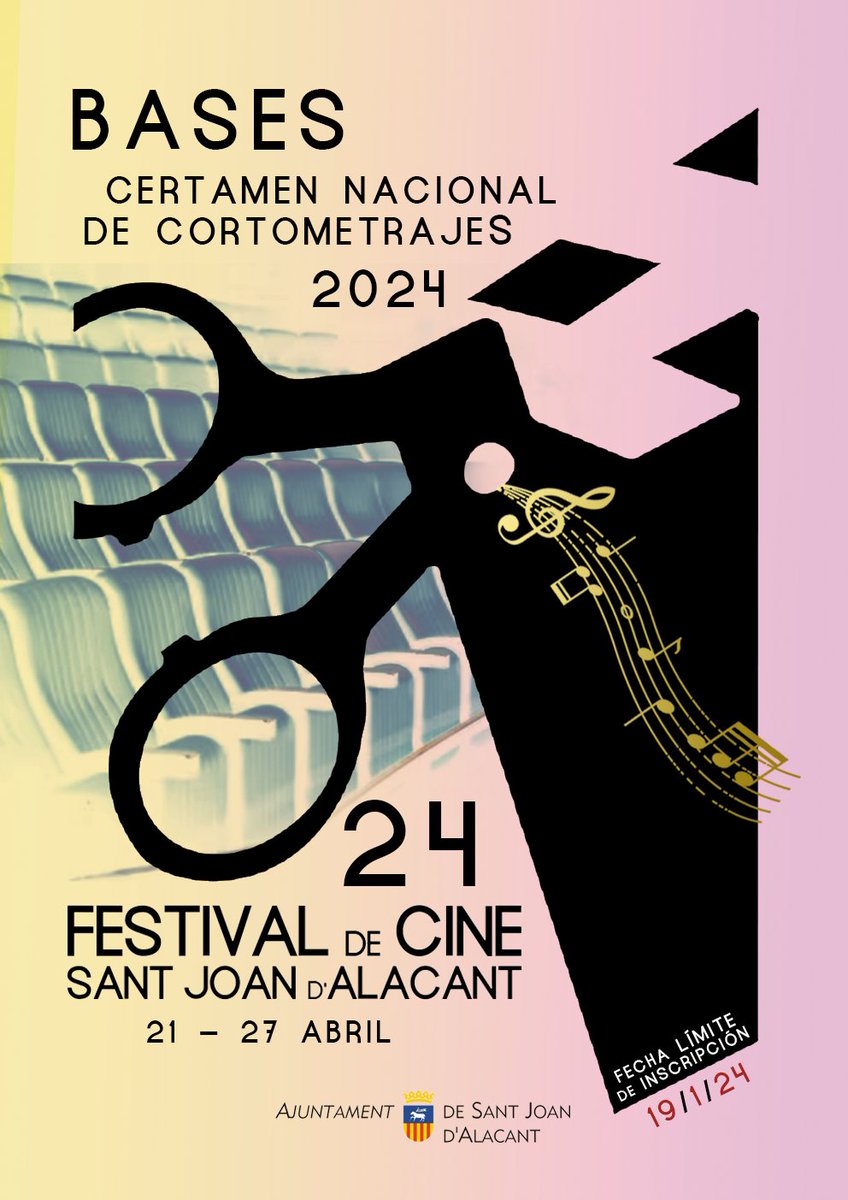 santjoanfest's tweet photo. Felices de iniciar una nueva convocatoria de nuestro concurso nacional de cortos. Celebraremos el 24 Festival de cine Sant Joan d'Alacant del 21 al 27 de abril, y en la portada de las bases anticipamos una pista de lo que será el cartel promocional. 

https://t.co/ql4N3Ow8k0 https://t.co/Ru3qgcQMev