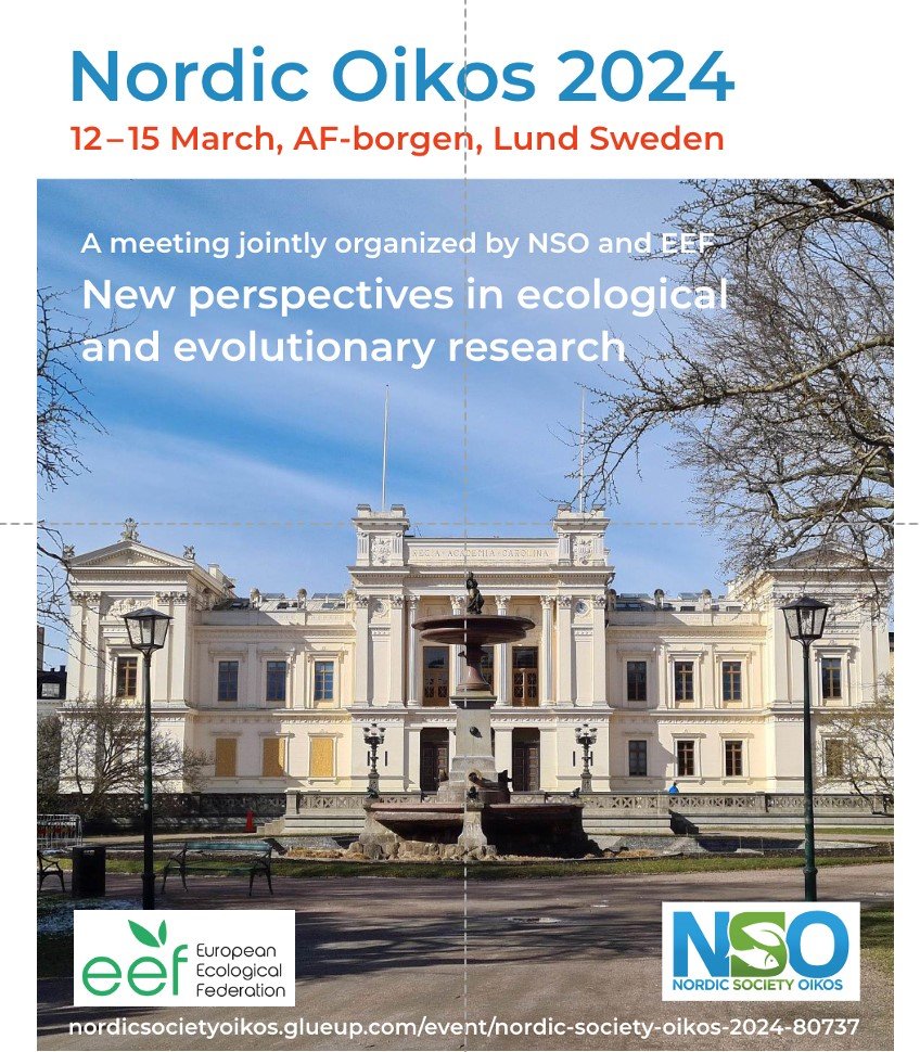 Remeber to sign up for the Nordic OIKOS conference. Abstract submission deadline is December 15 th. For more information, see: nordicsocietyoikos.glueup.com/event/nordic-o…