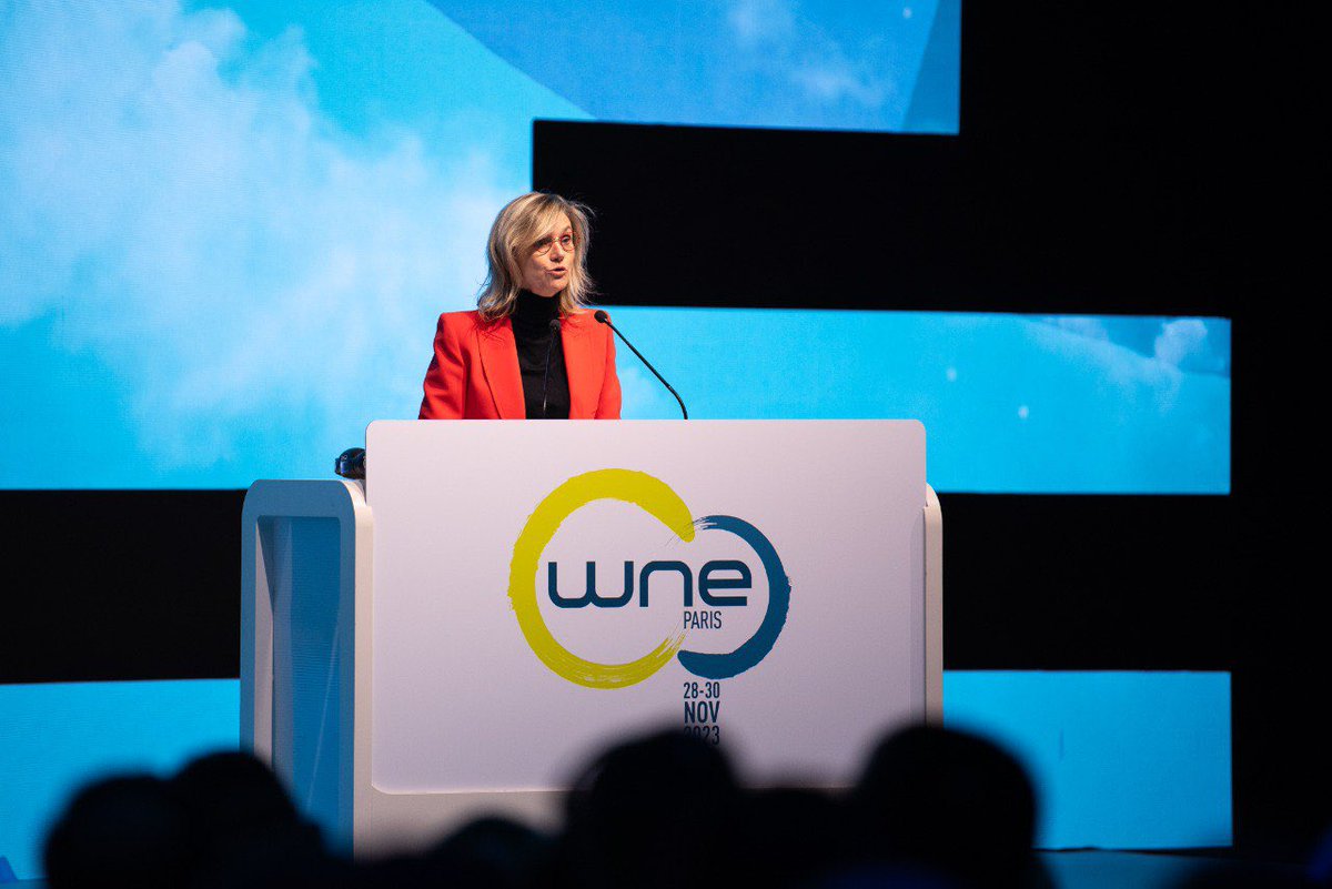 AgnesRunacher's tweet photo. Depuis toujours, la France joue un rôle moteur pour cette industrie. En Europe et dans le monde. Au #WNE2023, fière de Framatome, Orano, EDF et du CEA, mais aussi des centaines de fournisseurs et de start-ups qui font rayonner l'industrie nucléaire française. https://t.co/E09egeL6aL