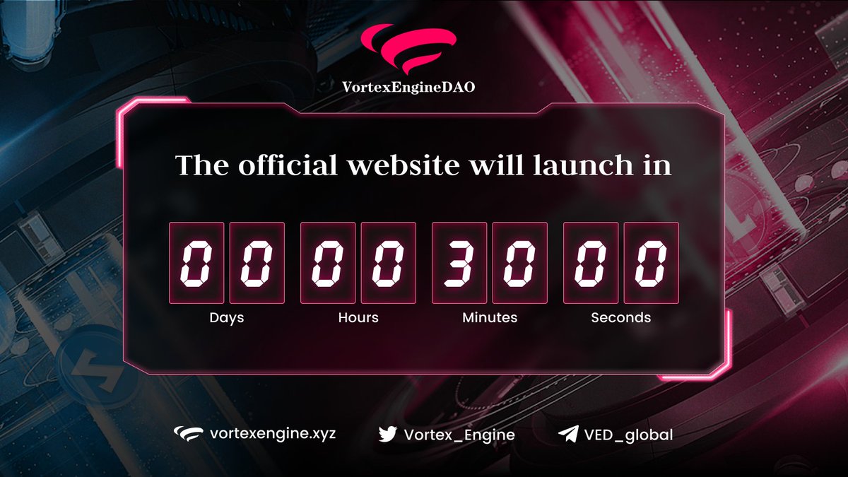 Vortex_Engine's tweet image. Exciting times ahead!

 ⏰ In just 30 minutes, our official website goes live! 🚀 Get ready for all the details about our IDO, social media links, and product documentation—all available on our site. 

Site：vortexengine.xyz

Stay tuned! 🌟 #LaunchDay #ExcitementBuilding