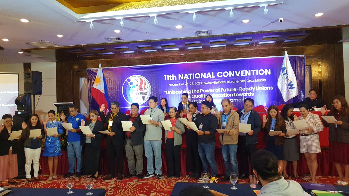 NATOWPhilippin1's tweet photo. Introducing your NATOW game-changers with 60% women leaders, 12 fresh faces, 5 outstanding John Thompson fellows on board, and a record-breaking 95.68% voter turnout!
Get ready for a future ready Natow Phil for progress and empowerment!"

Source: COMELEC Chair Don Erick Bonus https://t.co/rgoRfExYp2