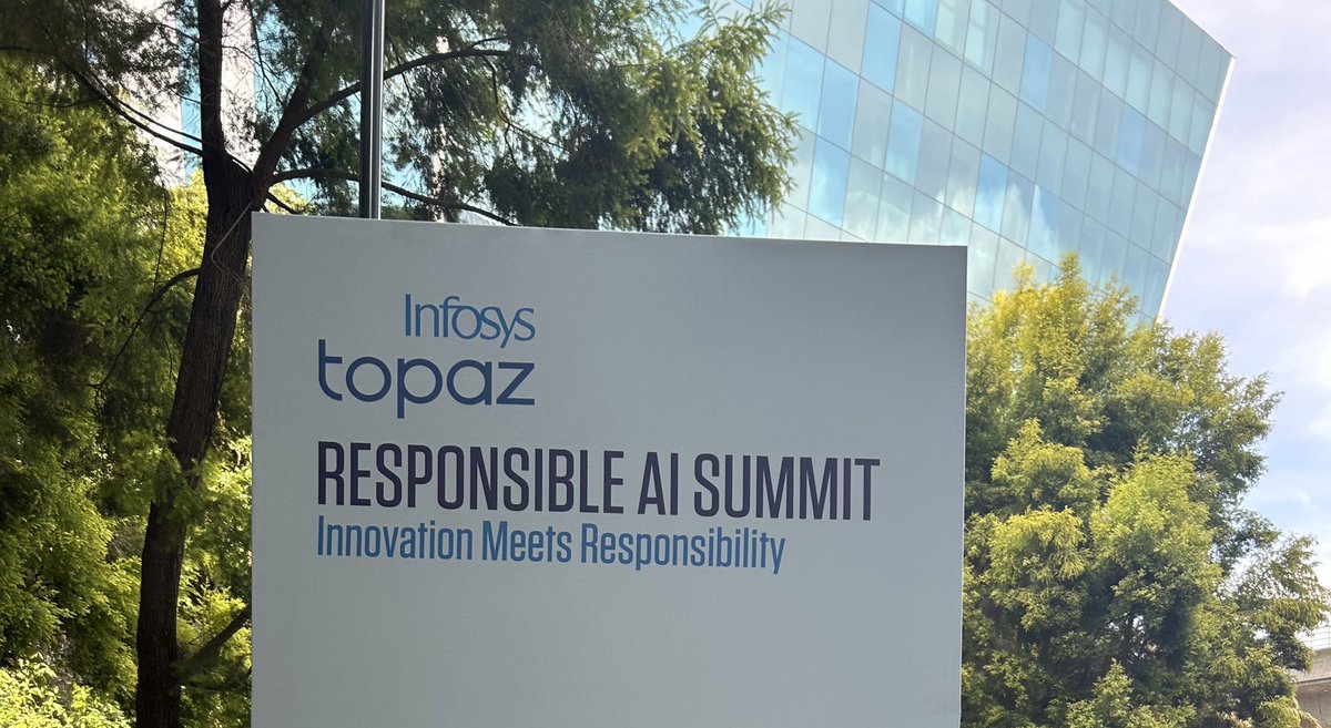 YashJethani's tweet photo. The rant on generative AI and AI continues but few companies like #Infosys talk about responsible AI - for inclusion, fairness and transparency. Infosys is the first Indian co. to adopt SOX compliance voluntarily. #InfosysRAI #ResponsibleAISummit #InfosysTopaz #ISG_News https://t.co/FEs5a1E2bB
