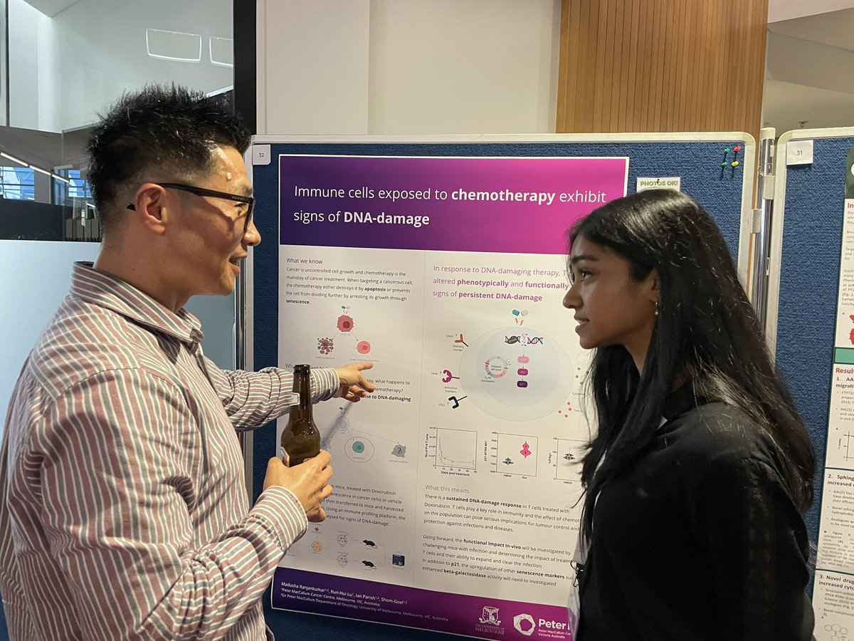 EMBLAustralia's tweet photo. A fantastic poster session tonight. Great to have students sharing their science in another format #EMBLAPhD https://t.co/uw2poNded5