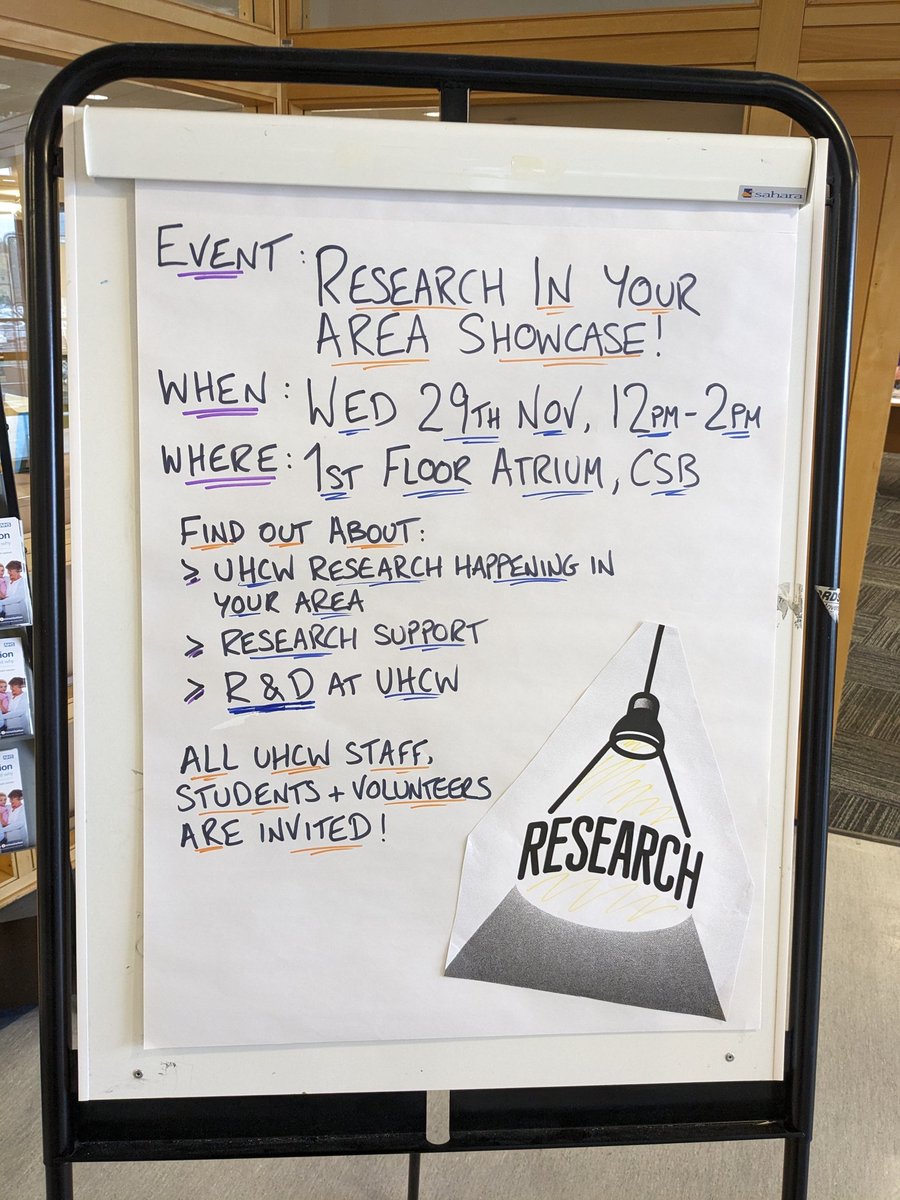 Don't miss today's 'Research In Your Area Showcase Event'! Join us from 12:00 pm to 2:00 pm on the 29th of November 2023 in the First Floor CSB Atrium for UHCW staff, students, and volunteers. #researchinyourarea #researchinaction @UHCW_RandD @nhsuhcw