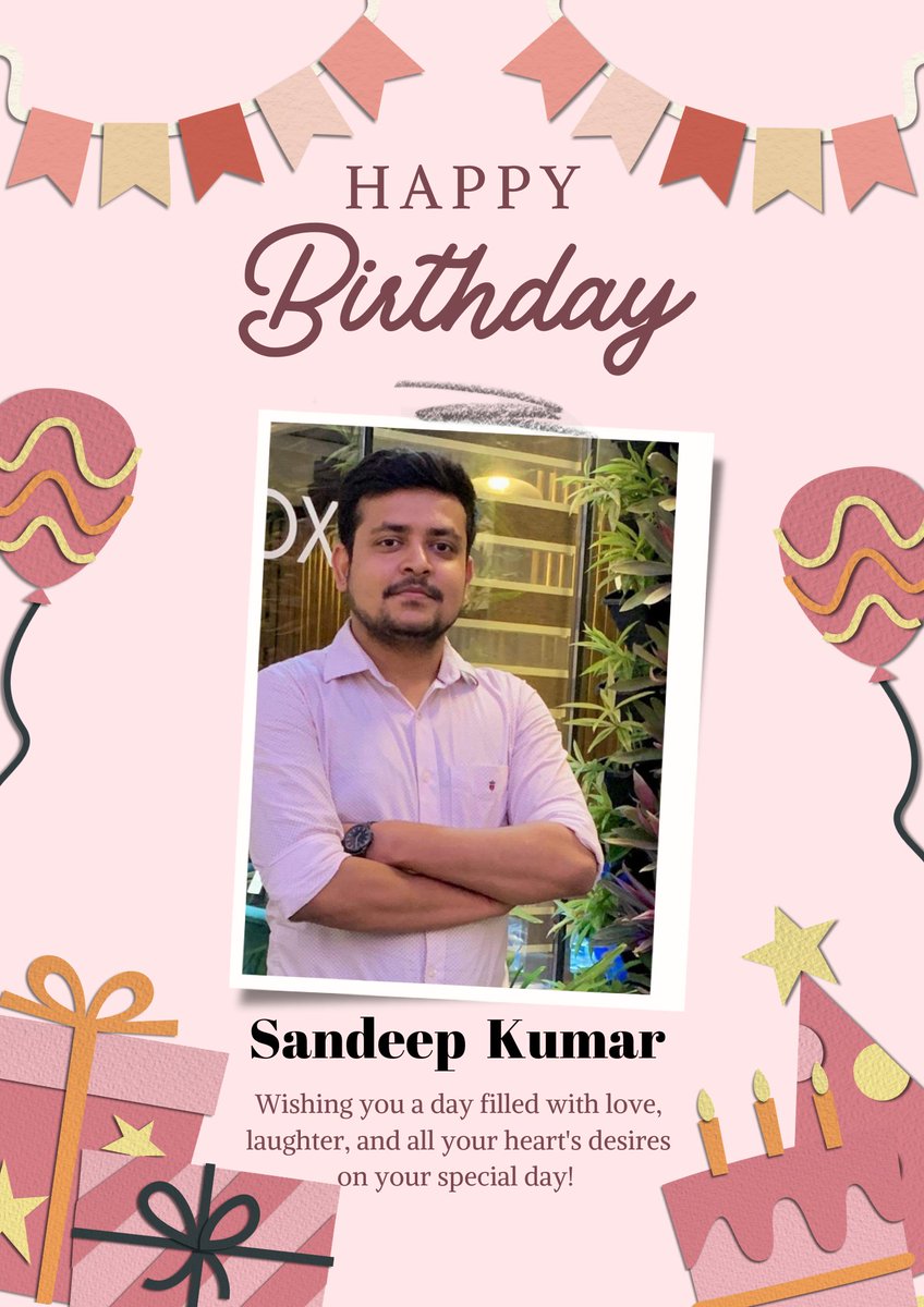 TechaxLabs's tweet photo. Happy  Birthday  @sandeep02911 🎂🎈🎁 https://t.co/OrqotYoXrl