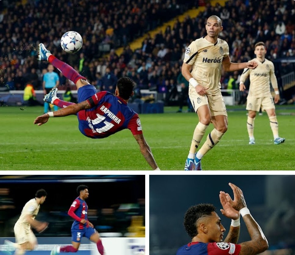 sportstickz's tweet photo. #ChampionsLeague | Full Time

Barcelona    2-1   Porto
J. Cancelo 32       Pepê 30
J. Félix 57

Barcelona won against Porto by 1 goal behind from Perpe Porto and after that 2 goals from Joao Félix and Joao Cancelo

#BARPO #BARPOR #UEFAChampionsLeague #UEFA #UCL #Cancelo #Felix https://t.co/6tdxPsSaQI