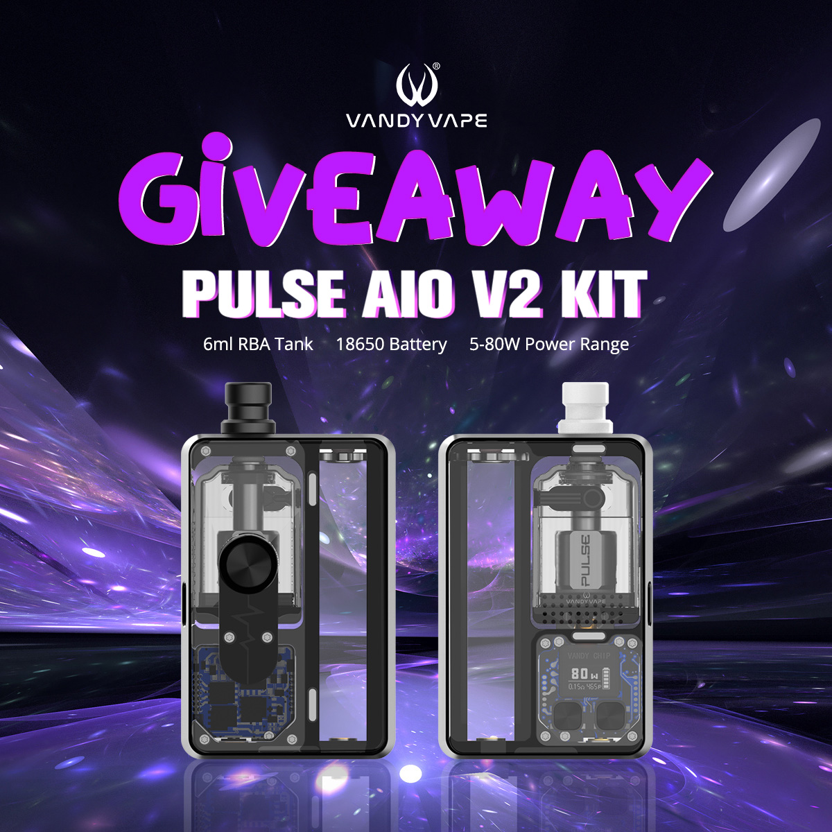GIVEAWAY ALERT! 🔥

⚡Vandy Vape Pulse AIO V2 Kit ⚡

Terms &amp; Conditions 👉 sourcemore.com/vandy-vape-pul…

Join in on the fun and you could be our lucky WINNER! 🏆

⚠ Warning: The device is used with e-liquid which contains addictive chemical nicotine. For Adult use only.