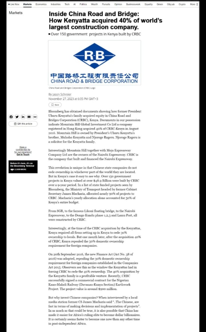 its_Vincento's tweet photo. Kenyatta family built over 150 projects using proxy CRBC.  Mr. @gpdkaluma thieves are known. Expressway is a private property constructed on public land. The reason Kenyans are forced to pay to use it. https://t.co/UCBl9XfLwI