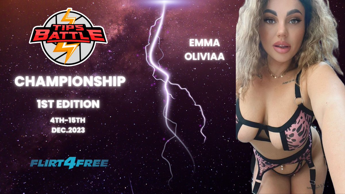 TipsBattles's tweet photo. We love how yummy are the participants of the #tipsbattlechampionship and Emma Oliviaa is no exception

Join us starting 4th Dec on @flirt4free to see more

@flirt4freegirls @f4ftraining @LCMDotTV 

#tipsbattle #lcmtv #flirt4free https://t.co/BOU0WKnRfZ
