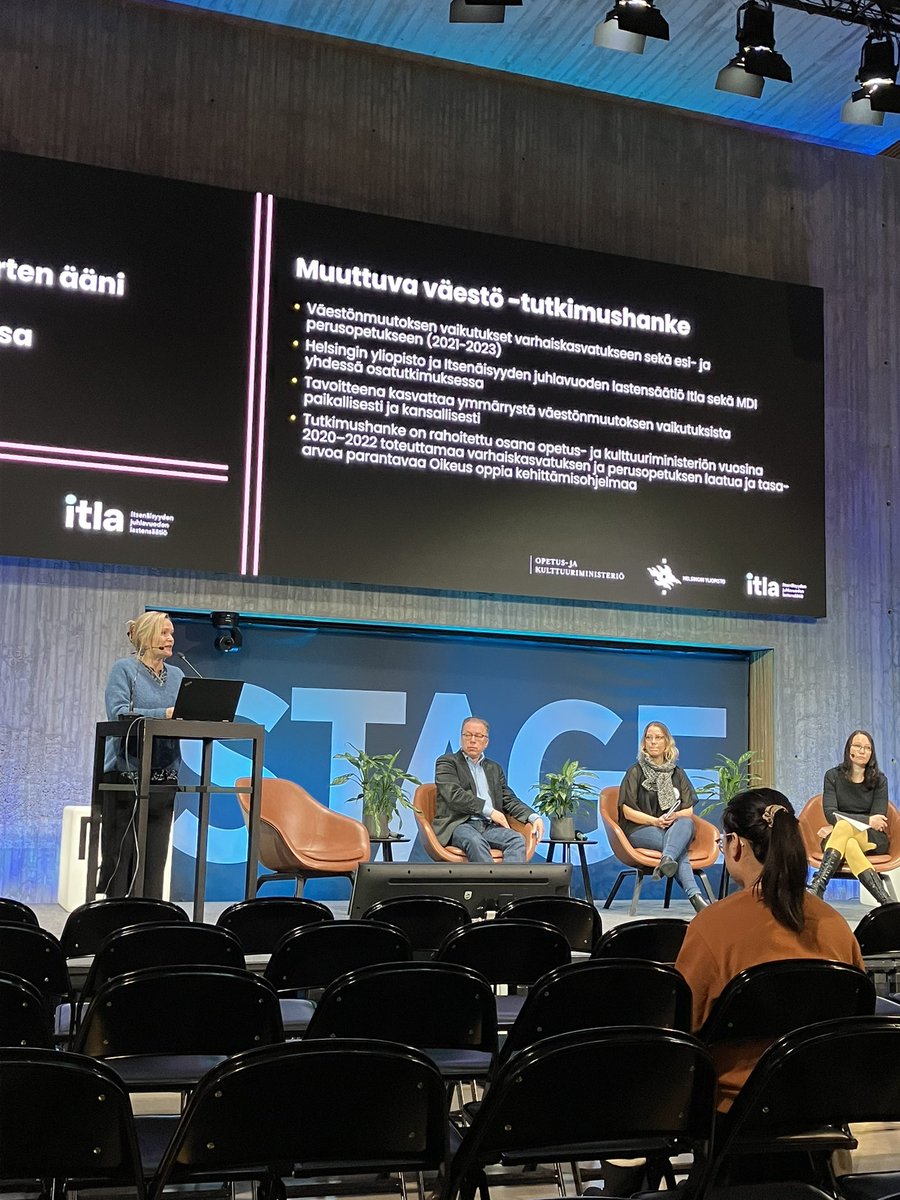 Juuri nyt käynnissä Väestö muuttuu - lasten ja nuorten ääni varhaiskasvatuksen, esi- ja perusopetuksen päätöksenteossa @ItlaSaatio <a href="/helsinkiuni/">University of Helsinki</a> <a href="/okmfi/">Opetus- ja kulttuuriministeriö</a> . Lasten kuulemisen esimerkkinä on käytetty Lundyn kehittämää mallia. #MuuttuvaVäestö #lapset #nuoret #varhaiskasvatus #koulu