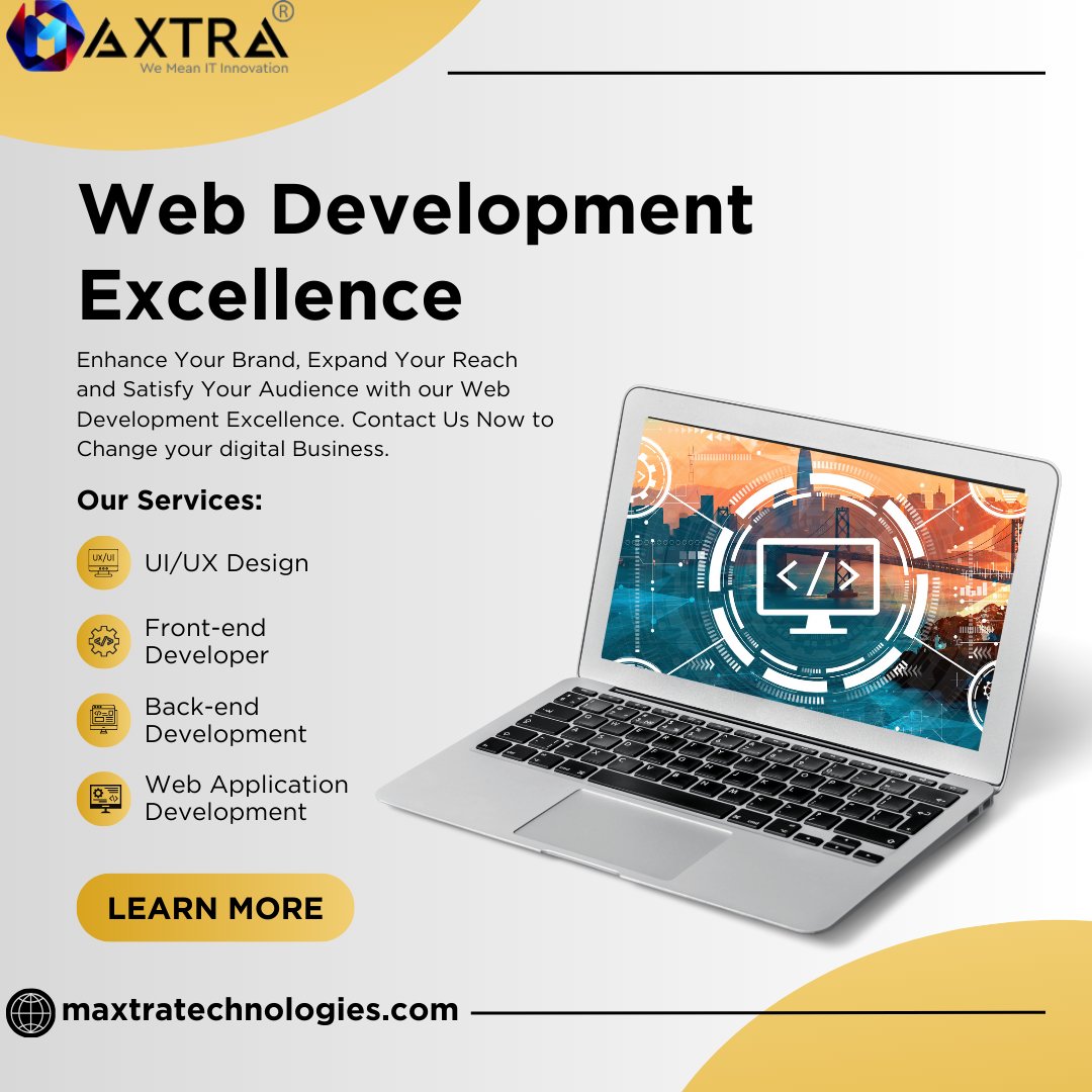 Maxtratech's tweet image. Web development refers to the process of creating and maintaining websites or web applications. It involves a combination of skills and technologies used to design, develop, and deploy websites on the internet.
#webdevelopment #webdevelopmentcompany #webdevelopmentsolutions