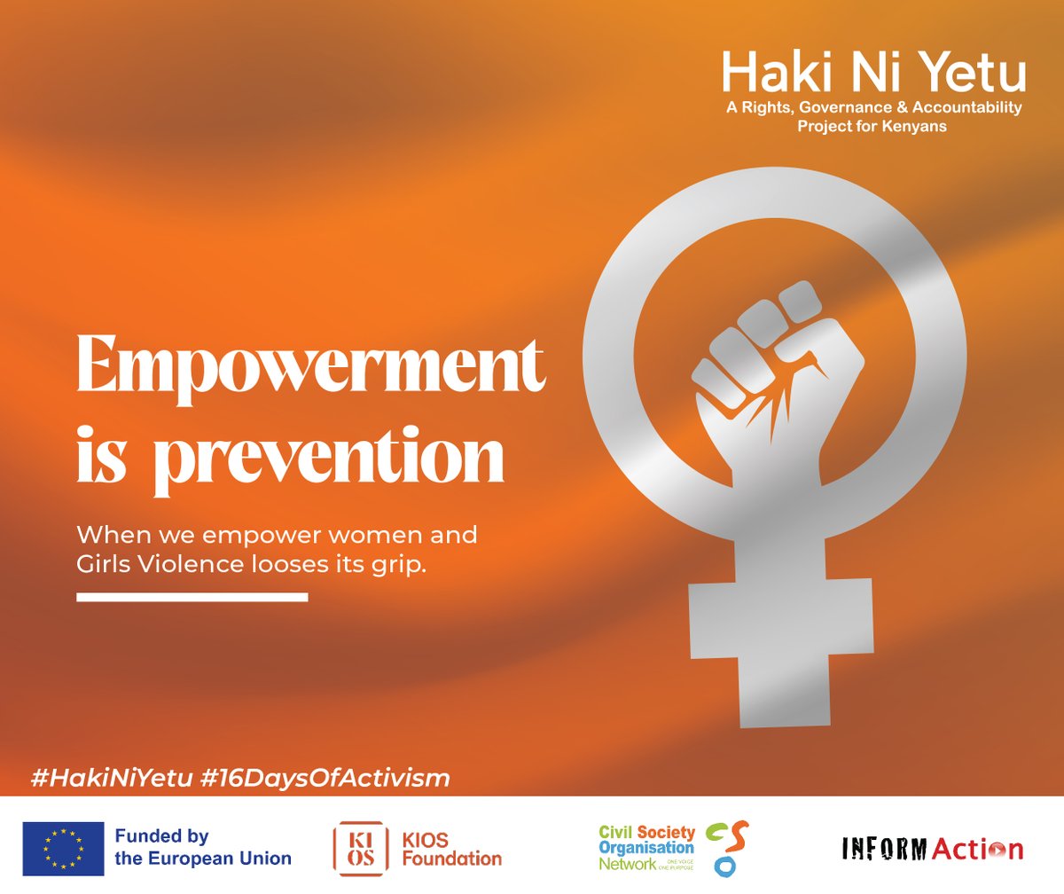 Unlocking the potential of women and girls is a powerful antidote to violence. Let's invest in the transformative force of empowerment. When we empower, we prevent. Together, we can break the cycle. 💪🌟#HakiNiYetu #EmpowerForChange #InvestInPrevention #16Days @bettyokero