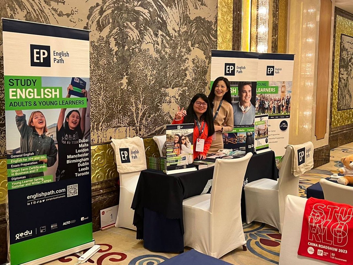 GEDUglobal's tweet photo. As a sponsor of the StudyWorld China Roadshow, our @EnglishPathUK is connecting with fellow educators in Beijing and Shenzhen.

Browse the photo highlights from the event.

#StudyWorldChina #EnglishPath #EducationAbroad #ChinaRoadshow #englishlearning https://t.co/M1k6nEf4zu