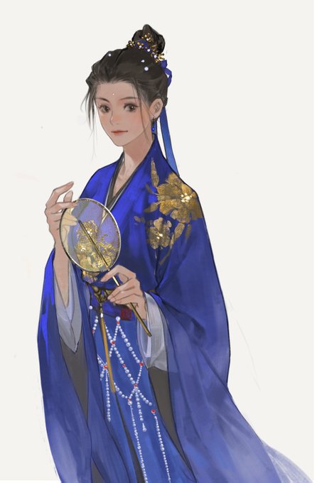 「chinese clothes hand fan」 illustration images(Oldest)｜16pages