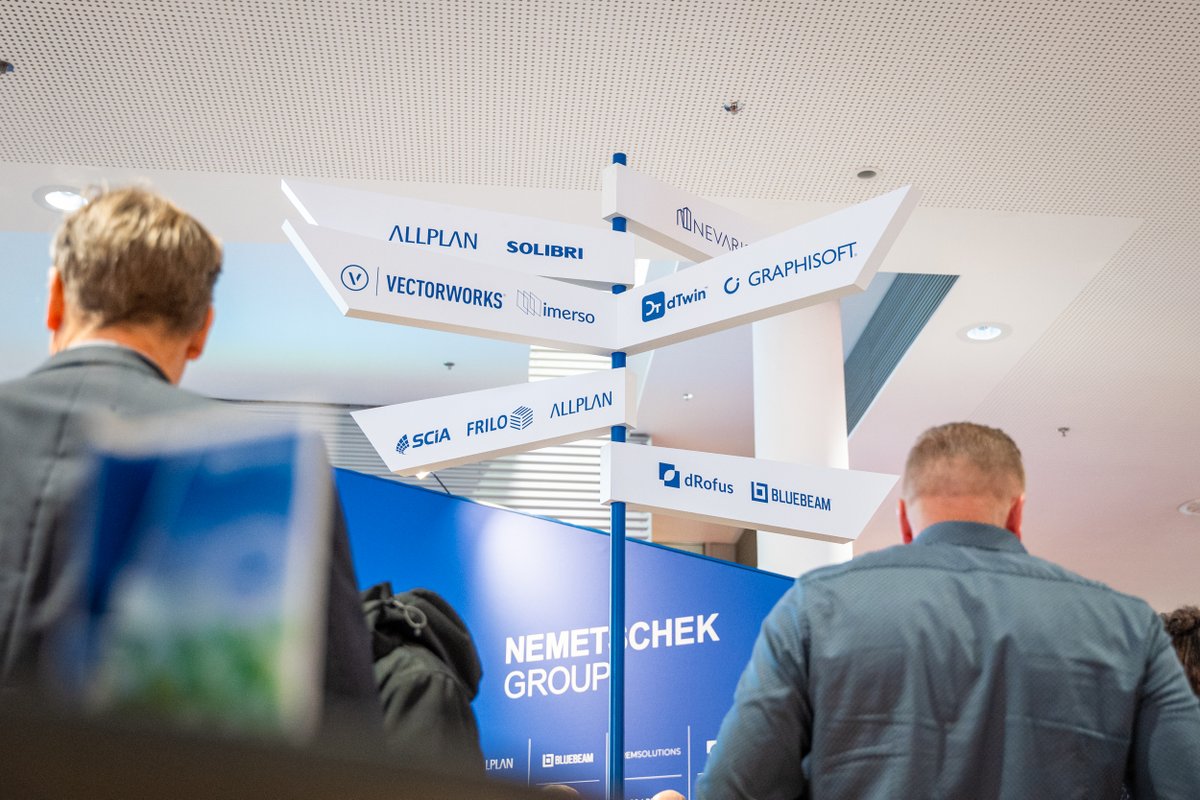 Extremely busy 1st day <a href="/BIMWorld_DE/">BIM World MUNICH</a> for the @NemetschekGroup with great conversations in our beautiful booth! One more day to stop by for a tasty cup of coffee... meet us at booth #10! Nine brands with solutions across the entire building lifecycle plus our dTwin solution.