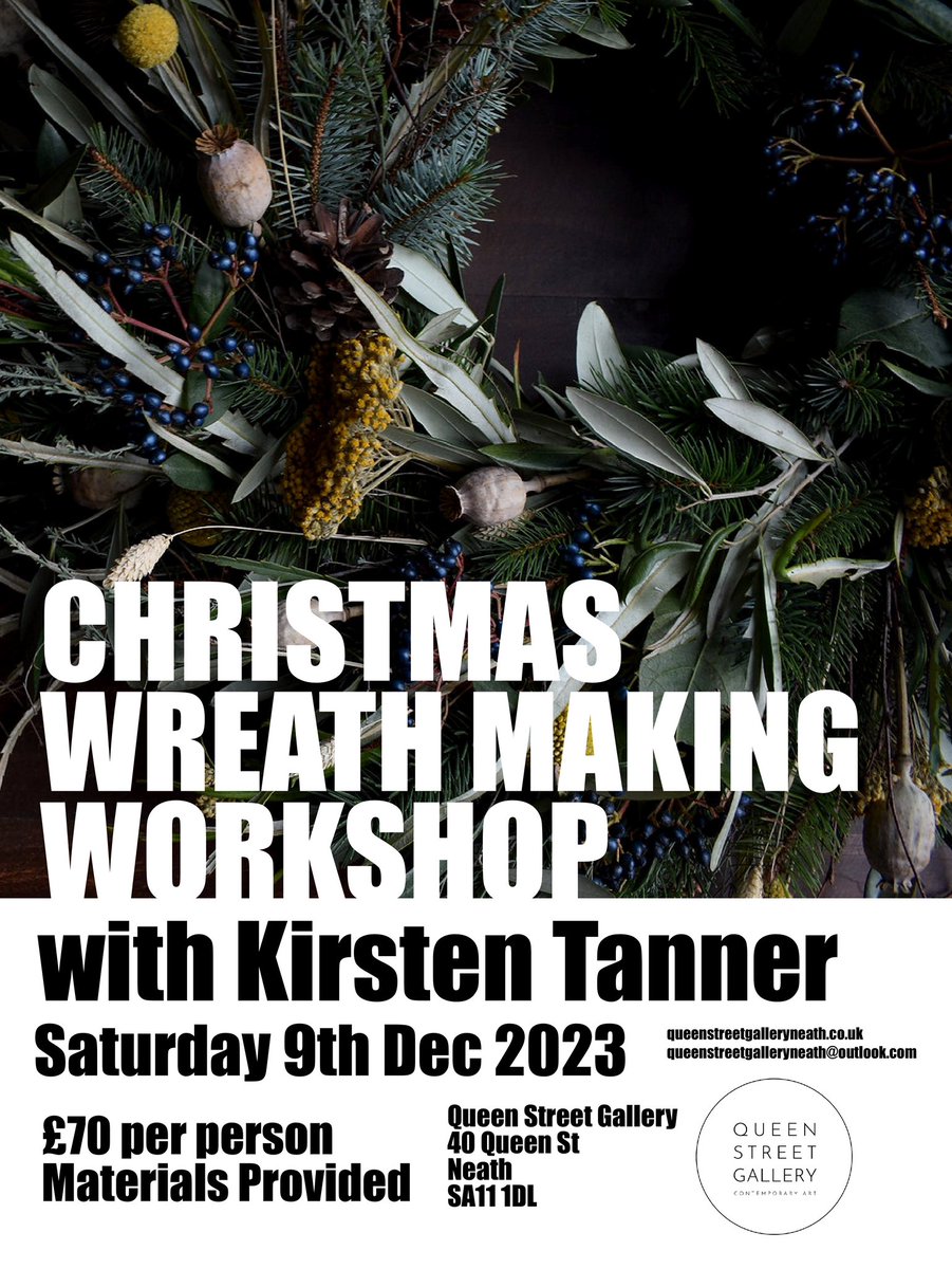 queenstneath's tweet photo. Christmas Wreath Workshop with Kirsten Tanner
Saturday 9th December 2023 10.30am - 12.30pm
Book Here:
https://t.co/ERhzGQpV5x
#wreath #wreathmaking #wreathmakingworkshop #workshop #queenstgallery #queenstreetgallery #queenstreetgalleryneath https://t.co/00tI00Z0bm