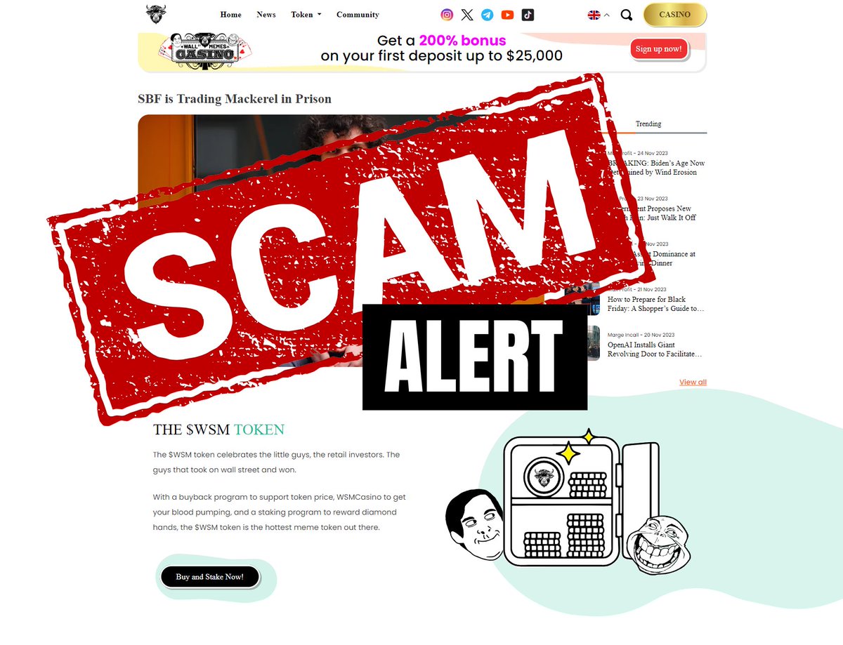 Cryptolinkscom's tweet photo. They're trying to DDoS us again into silence because we exposed $WSM Wall Street Memes @wallstmemes and more as scams. But our resolve is stronger than their attacks. We'll keep shining light on crypto cons! ✨ 👉
https://t.co/igxB8BNGBR
#ScamExpose @binance #bitcoin #crypto #eth https://t.co/IzTmEG8R3C