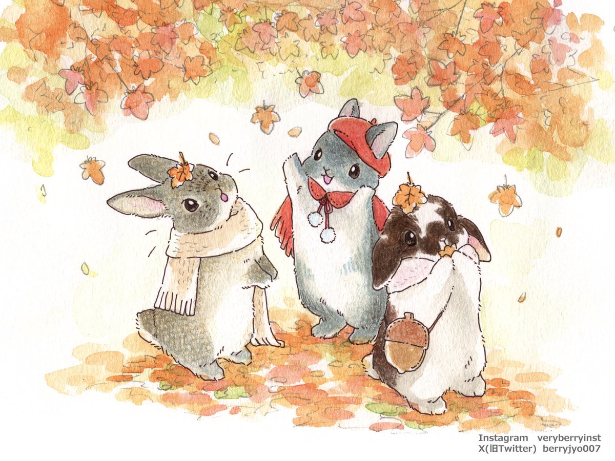 ㊗️毎日イラスト投稿1400日目㊗️

1日も休まず投稿し続けて
1400日になりました🥳🎉🎉✨

これからも
もこさん・クッキーさん・むむ君と仲良くしてね♪

🍁　　🍁

　　🍁　　🍁　　🍁

　　　　🍁　　　　　　🍁
　🍁　　　🍁　　🍁
　　　　　　　　　　　🍁
🍁　　　🍁　　　🍁　　　🍁