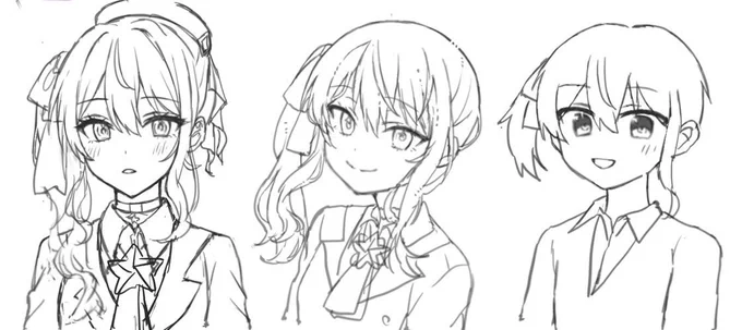 描ききれなかったやつです😭ラフまでしか進まなくてすみません!! 