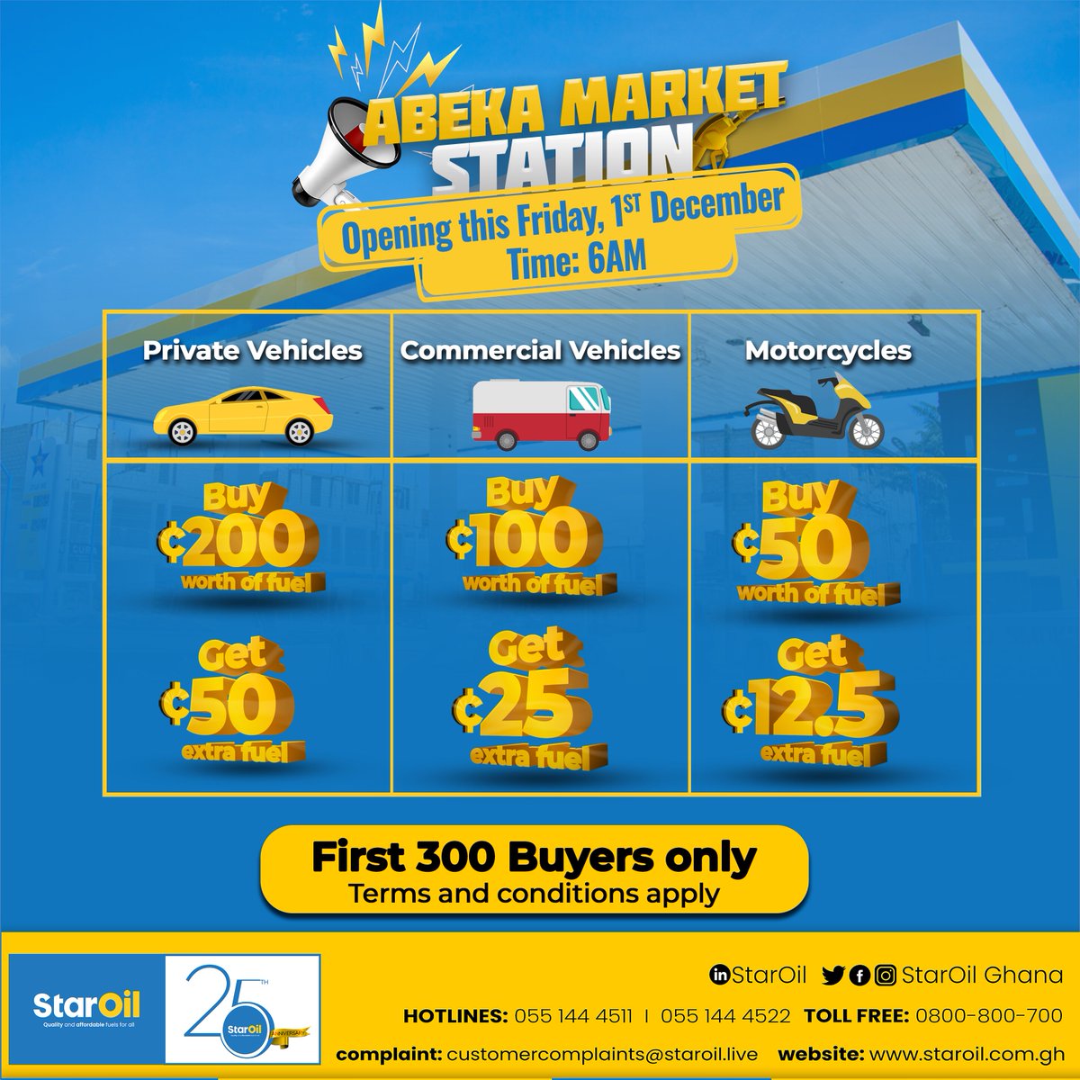 The countdown is almost over!😊😊.

Join us this Friday, December 1st for the grand opening of our ABEKA station dedicated to serving you.
Refuel with us, and let's embark on a brighter future together.

Locate our Abeka station on Google Maps:
maps.app.goo.gl/wKNxfsVSkRfVRU…