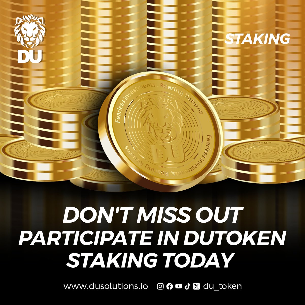 DuCoinnetwork's tweet photo. Fantastic news! DUToken Staking is now live, offering you the chance to earn rewards and secure your financial future.
▪️ https://t.co/zVZJuHV8Rs
#DUtoken #AzbitExchange #Azbit #DUtokenLaunch #StayTuned #dutoken #du_token #crypto #blockchain #CryptoNews https://t.co/xVTpkssCwK