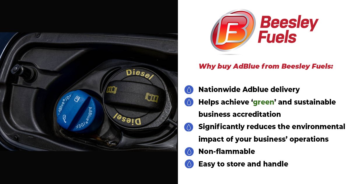 BeesleyFuels's tweet photo. AdBlue, is an additive created to neutralise the harmful exhaust emissions from diesel engines. We’re an official supplier of quality AdBlue.

Call our Adblue experts today on 0333 009 8229 or contact us online for a free quote here > https://t.co/i18nu8gELK https://t.co/0gjPHiYuo2