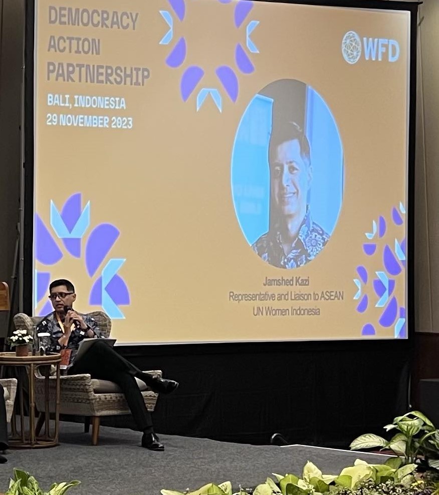WFD_Bangsamoro's tweet photo. Fear, stigma and intimidation are some of the issues arise in the panel discussion re collective action on Violence Against Women in Politics in #DAP2023 🇲🇨 w reps from Lao Women Union, @unwomenid, BAYI, Inc., Philippines and Thailand Progressive Movement. https://t.co/e4ybEzOLbO