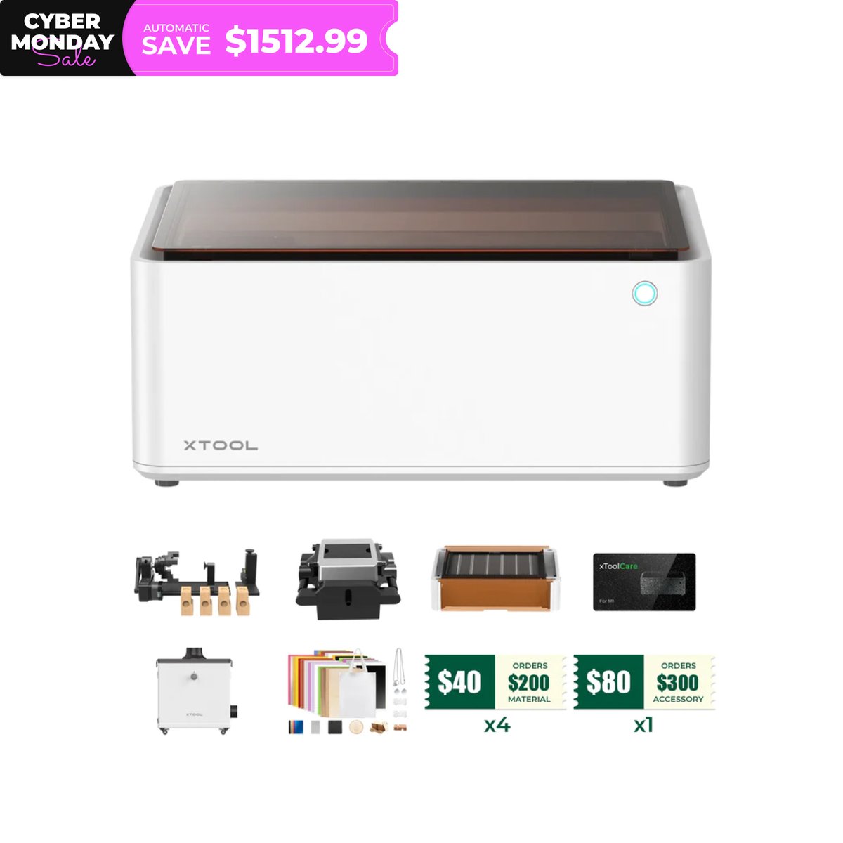 xToolOfficial's tweet photo. 🔥Act quickly, Only 𝟒𝟖 𝐇𝐨𝐮𝐫𝐬 for xTool Cyber Monday Sale! 
💡Enjoy tiered discounts. Buy more and save more! 
 ❗️ Don't miss out this time!  
Some of combo shows for you! Find the best one that suits you👉https://t.co/7RFXfNXMvu
#xtool #xtools1 #xtoolp2 #xtoolf1 #xtoolm1 https://t.co/1EOzKNXrnc