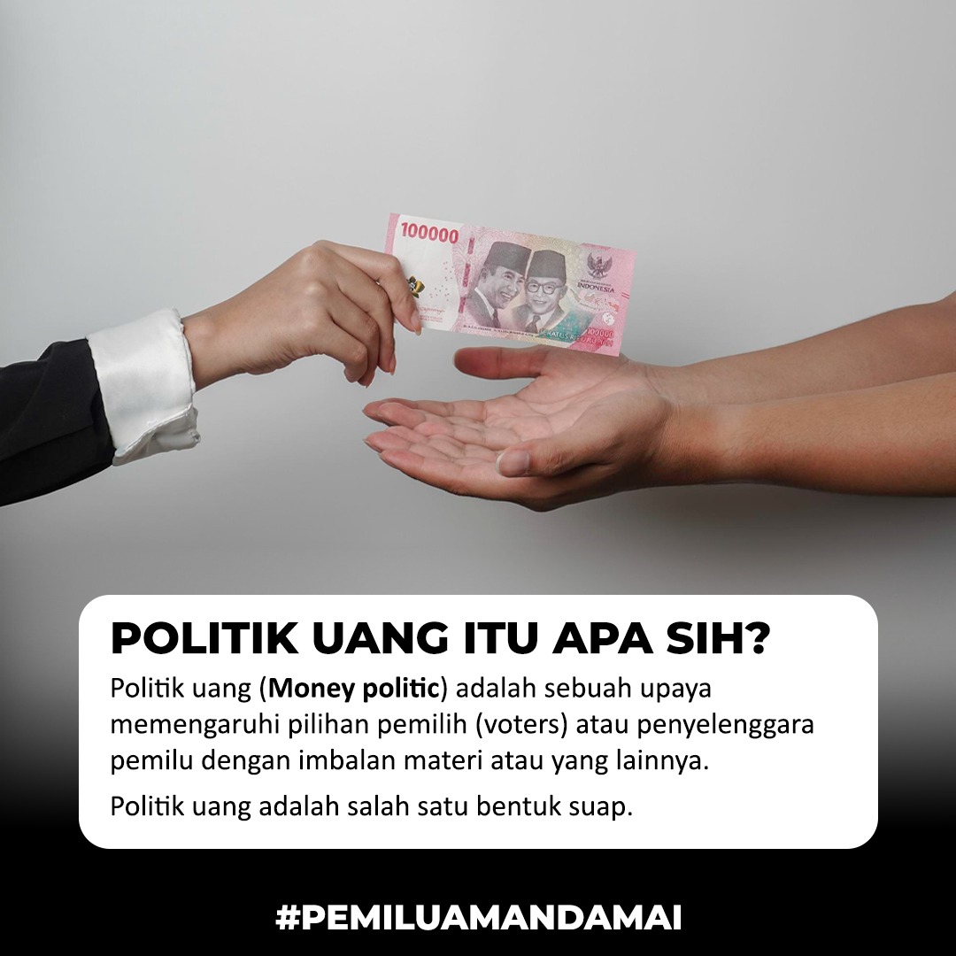 MerryLation's tweet photo. Jangan mau suaramu dibeli pake uang, karna bisa menentukan masa depan Indonesia 5 tahun ke depan, loh! 

Yuk pilih calon yang visi misinya sesuai dengan keinginan kamu!
.
.
Rabu Suaminya Intip Orde baru Boikot X 

#PemiluAmanDamai
#Pemilu2024
#DamaiNusantara
#PemiluBerkualitas https://t.co/zp3URPiFba