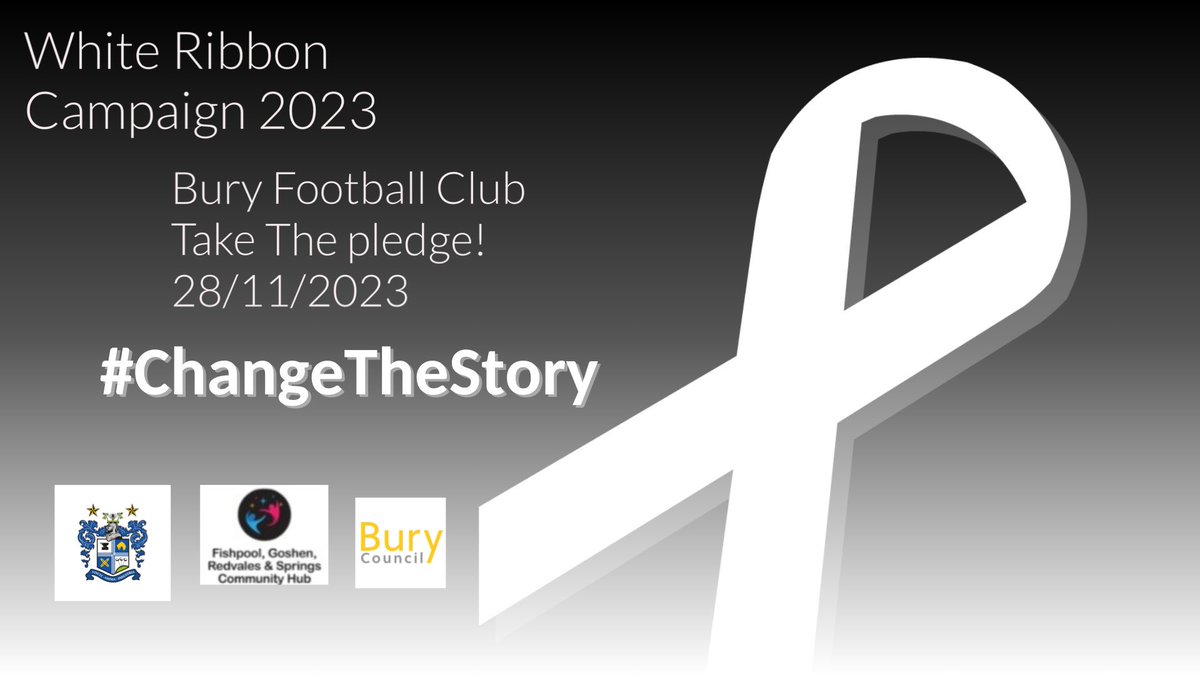 Sneak peek 👀 
Official pics coming soon. 

Thank you so much for supporting our white ribbon campaign and allowing us back stage 😊

Stamping out violence against women and girls. 

And a win to top it off. 

@buryfcofficial @Davemcnabb2 #buryfc #whiteribbon #changethestory