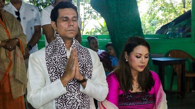 I'm genuinely impressed by Randeep Hooda and his proud identification as the 'damaad' of #Manipur . Despite never having dated a North Indian man myself, my 17 years in Delhi exposed me to friends who pursued relationships with 'mayangs,' (sorry, for want of a better word) albeit