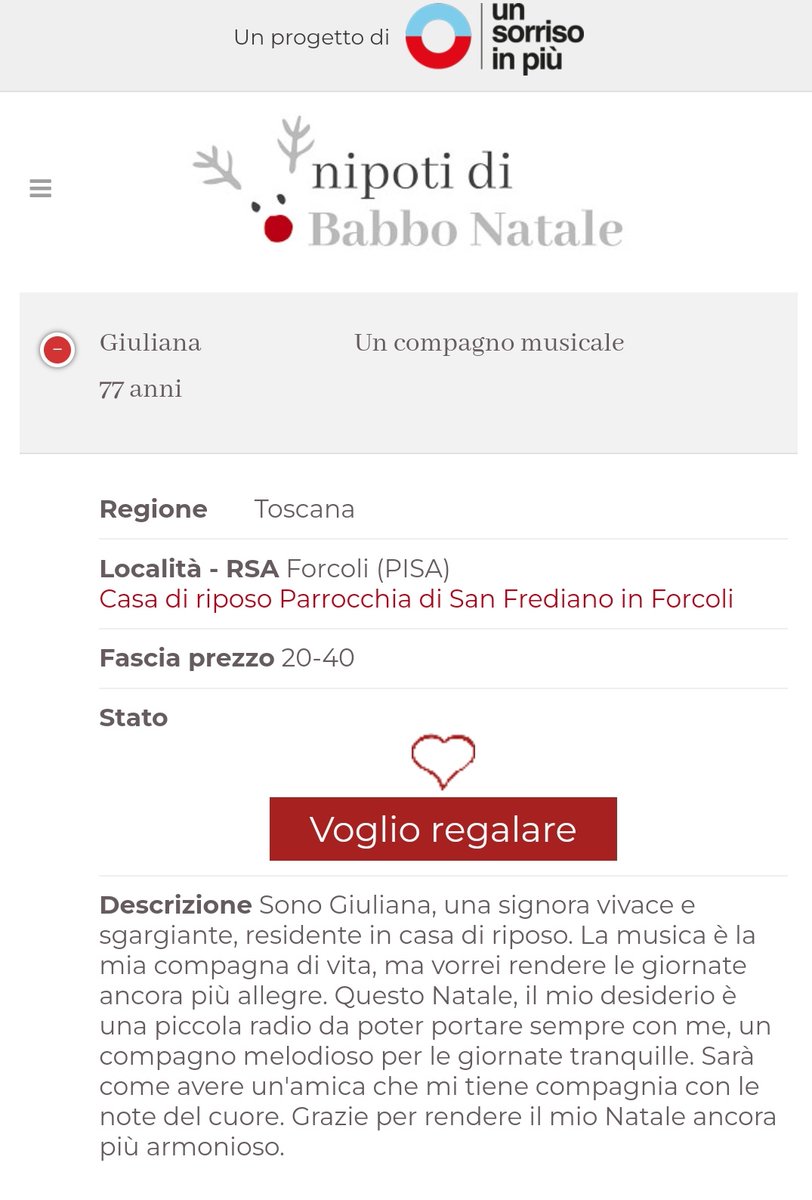 xbrsmile's tweet photo. Riparte l'iniziativa NIPOTI DI BABBO NATALE! 
È un modo per regalare un sorriso agli anziani che si trovano nelle case di riposo realizzando un loro desiderio. Trovate tutte le informazioni nel link che vi lascio sotto, io lo faccio ogni anno e mi riempie il cuore.
RT SE POTETE‼️ https://t.co/5ub7uOlGGI