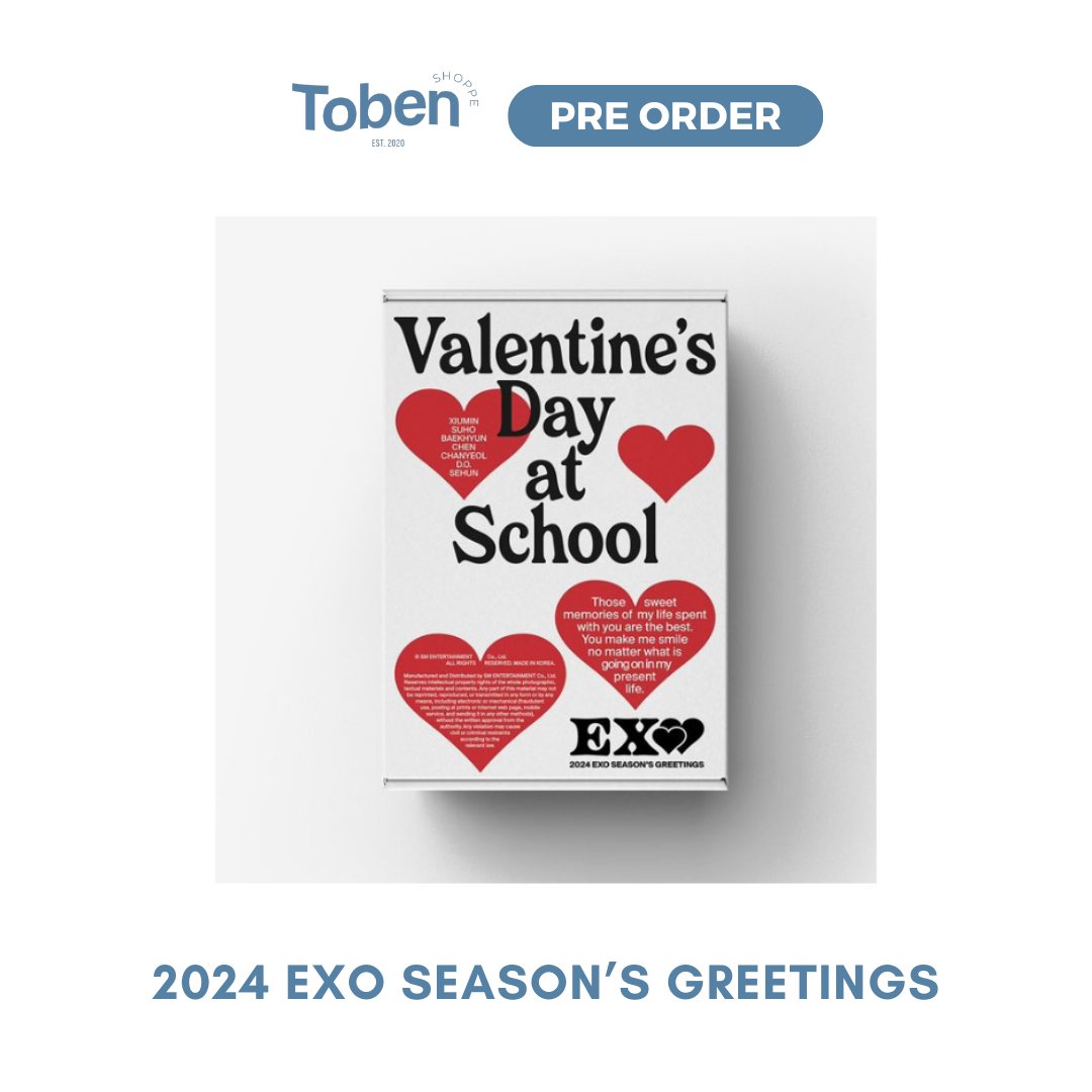 thetobenshoppe's tweet photo. #TobenShoppe_GO  wts lfb      
2024 EXO SEASON'S GREETINGS

☆ PHP 2,250 each (all in) + LSF

VOUCHER: TBSEXOSG24 for all customers!

⤷ Various sites POB: Smtown, Yes24, Aladin, Withmuu, Weverse, Apple Music, Music&Drama (1 set of Photocard)
⤷ HULUGAN also available! PHP100 per week only

⤷ DOO: Until Available!
⤷ DOP: DP of ₱500 per item to secure, remaining balance on or before DECEMBER 31, 2023  
⤷ You can also pay in full  
⤷ with freebies!
⤷ DM / email us for questions   

ORDER HERE: https://t.co/nbBKiidqCx