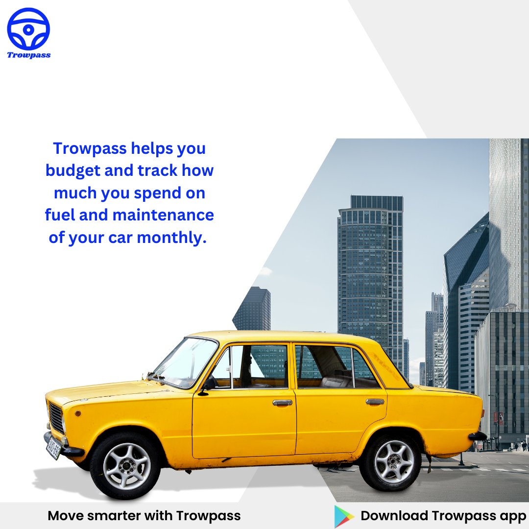 Don't just move!
Move smarter with Trowpass...

Manage your transport expenses, track how much you're spending on fuel and maintenance, identify where and how to save cost by using Trowpass transport app today.

Available on playstore.