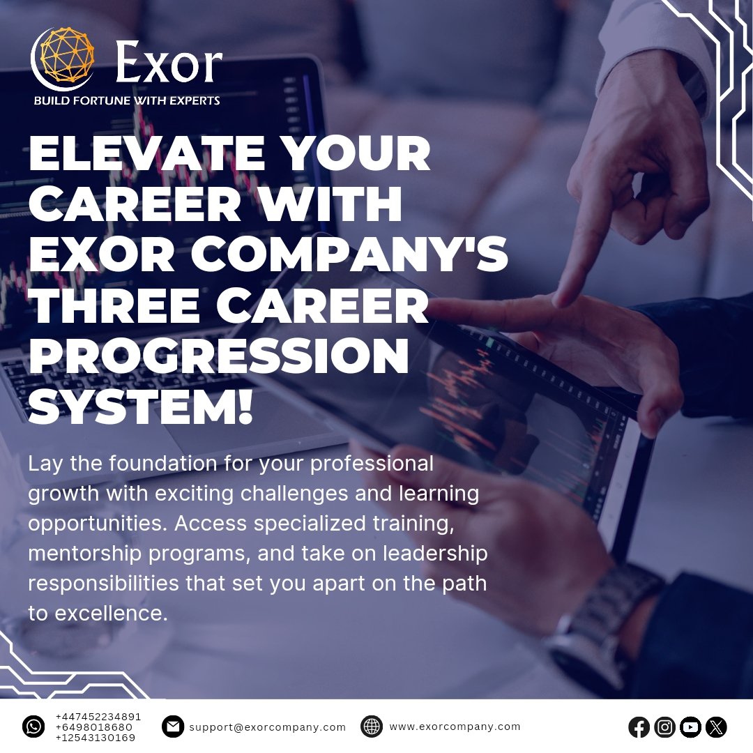 1
🚀 Elevate your career journey with Exor Company's 
#ExorCareers #CareerGrowth #ProfessionalDevelopment #LeadershipOpportunities #InnovativeWorkplace #SuccessUnleashed #CareerPathway #MentorshipJourney #SpecializedTraining #ExorCompany #CareerElevation 🚀