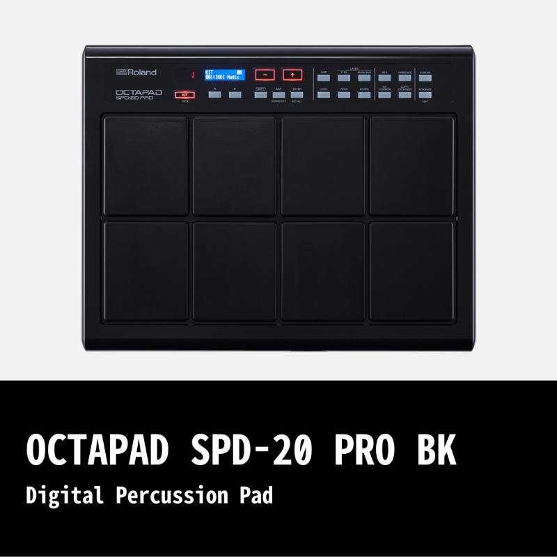 MyRoland's tweet photo. \ 台数限定の新製品 /
豊富な音色と簡単操作を両立した
パーカッション・パッド
『SPD-20 PRO BK』登場!
▼従来の『SPD-20 PRO』から
強化されたVer1.10が搭載
▼パッドやトリガーと組み合わせて
コンパクトなドラム・セットを構築できます。
#Roland #パーカッション
#SPD #SPD20PRO