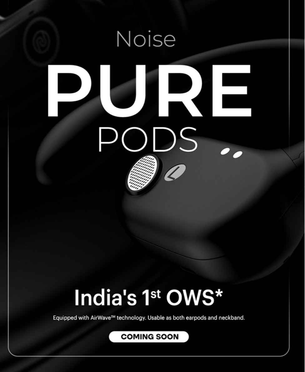TMTechnically's tweet photo. India's first 🔥 OWS by Noise : The Noise Pure Pods 💥 in the Indian Market with AirWave™ technology
#indiasfirstOWS, #purepods, #OWS,#Noise https://t.co/XoY7X41Oe1