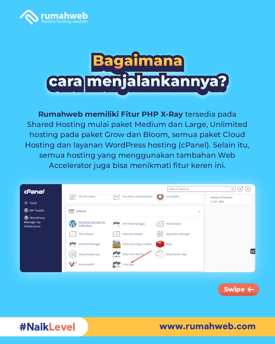 rumahwebtweet's tweet image. Terus gimana cara menjalankanya?🧐

#NaikLevel #Rumahweb #PHPXRay