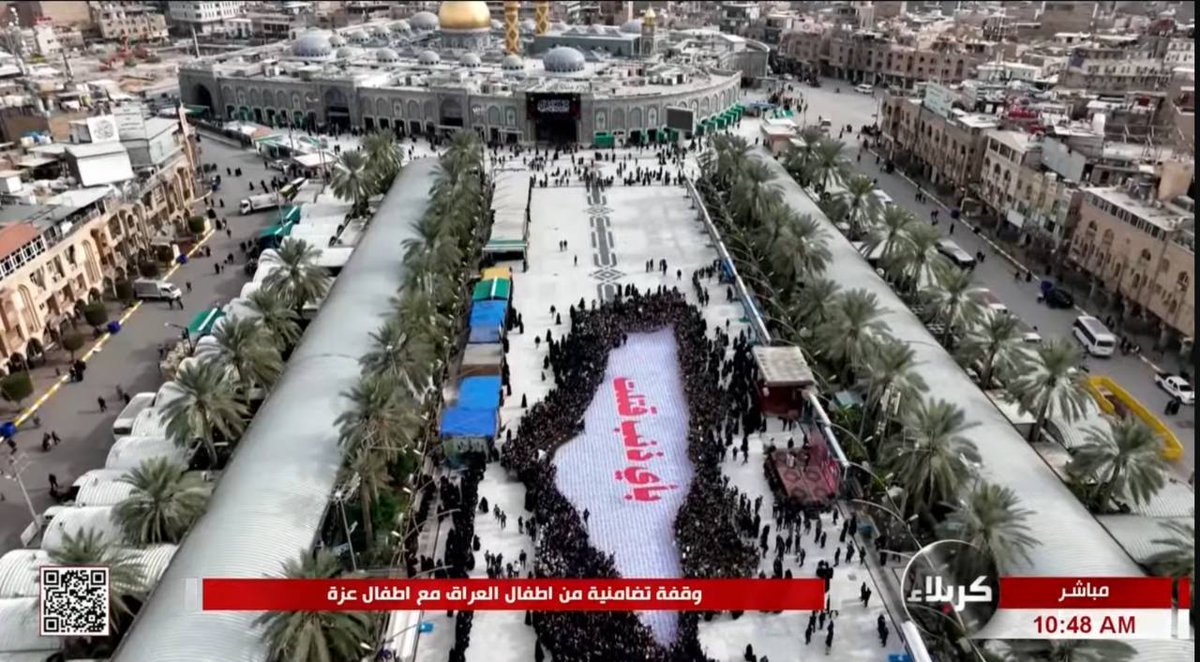 SarbazRezvi's tweet image. Iraqi children in solidarity with the Palestinian children gathered at BaynulHaramayn of Karbala.
#Whereishumanity 
#IAmHumanIAmWithGaza