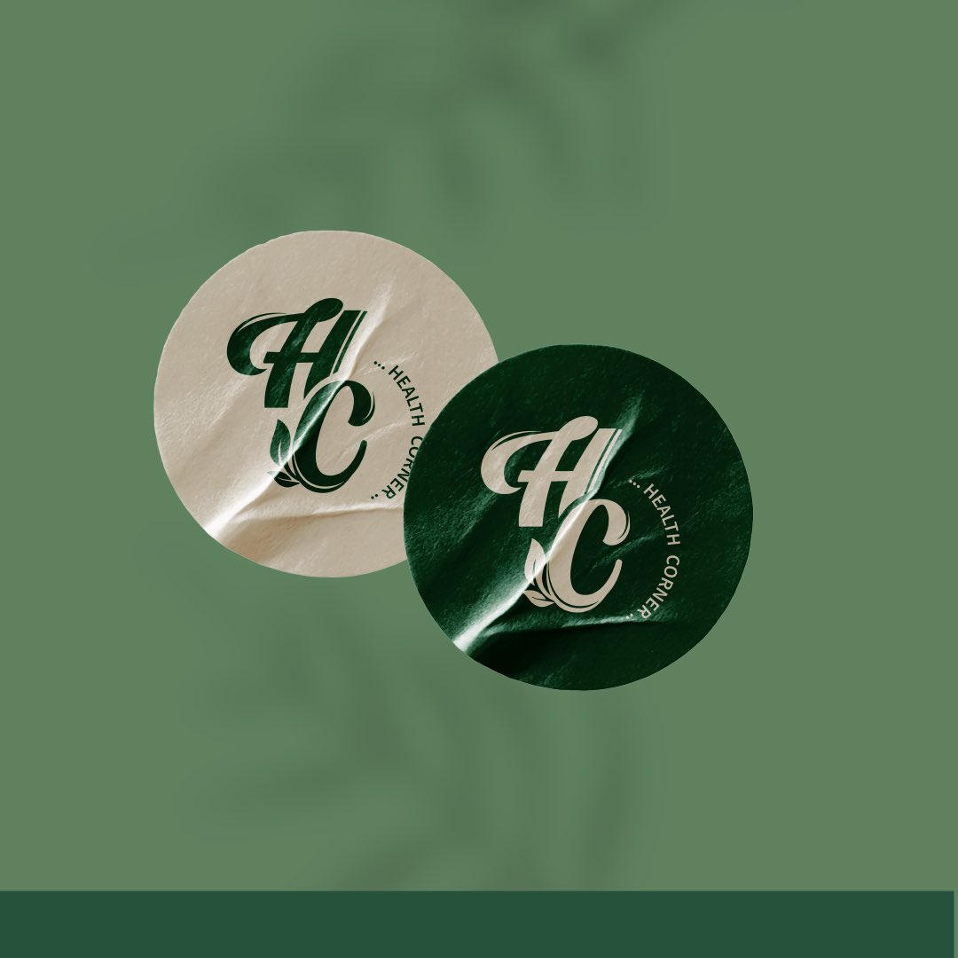 تصميمي لشعار مطعم Health corner .. ❤️❤️