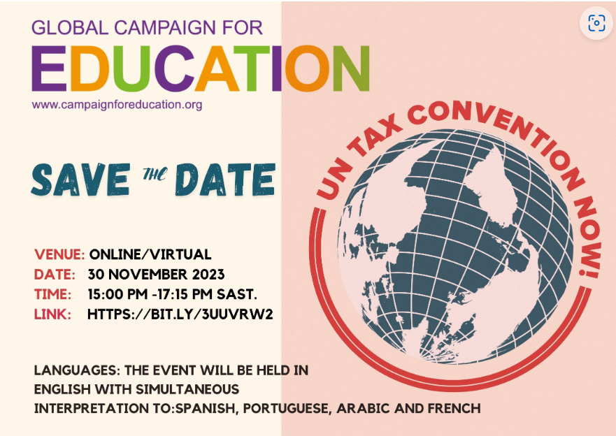 alliance_ed's tweet photo. 🎉Tomorrow @globaleducation launches a campaign on the #UNTaxConvention! The historic shift towards a fair int'l tax system can help countries increase their revenue progressively &amp; sustainably➡️great news for public services! #TaxPaysForEducation #FundEducation @TransformingEdu https://t.co/HuzvzWcoBj