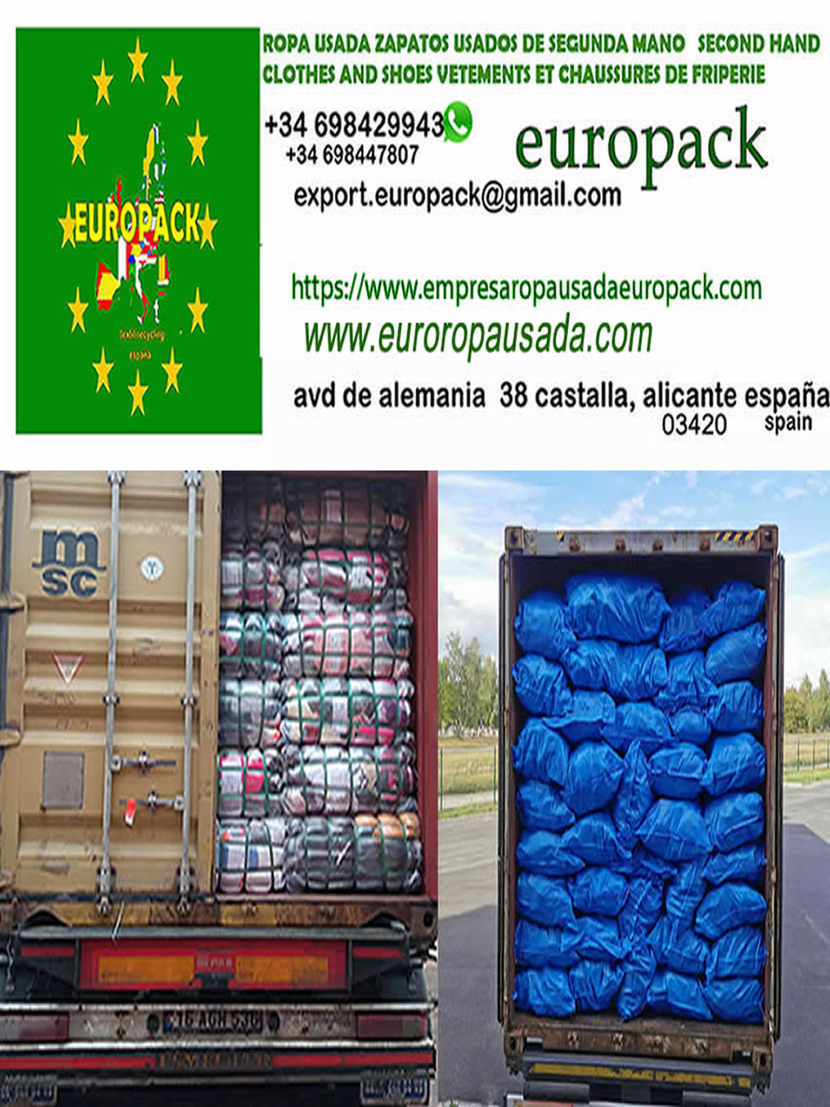 empresa ropa usada ropa usada X