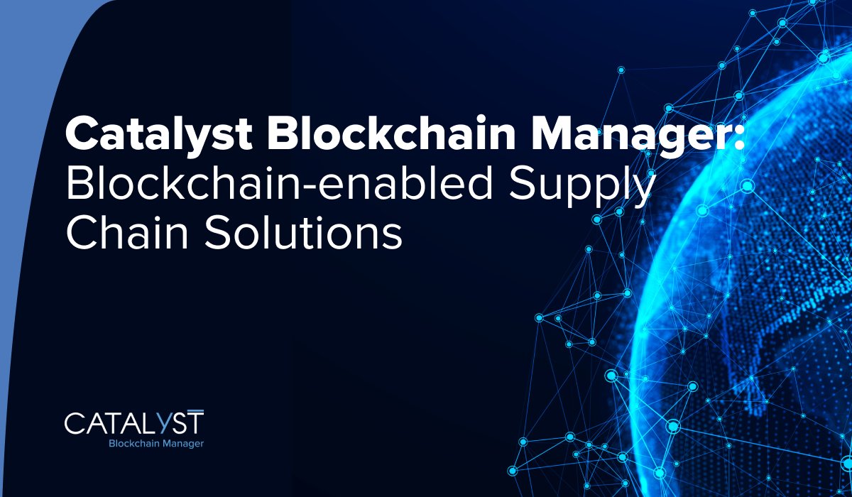 As crucial as supply chains are to the global economy, inefficiencies and uncertainties plague the system. Learn how distributed ledger technology, enabled by #CatalystBlockchainManager, is transforming supply chain solutions: hubs.la/Q02bcTLv0

#supplychains #DLT