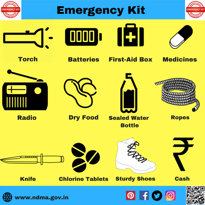 #Earthquake: Do's and Don'ts     

➡ Prepare an #EmergencyKit with essential items for safety and survival.