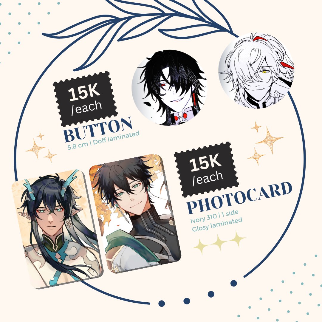 Hello! This is my Comifuro Catalogue I will be boothing at CF17 on December 16-17th!  🌿2nd batch Pre-orders for pick up only are now open 🌿Booth number A24-25  📅 29 Nov~ 5 Dec 2023 ✧ Honkai Star Rail, Genshin Impact  🔗in thread!