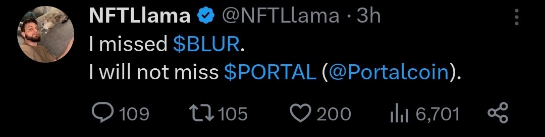 This NFTLlama guy came back into crypto as soon as there was money to be made 😭

Not even a day has passed since he was supposed to move to marketing/philosophy (whatever that means), he's been talking about this portal thing non stop since.

Grifters gonna grift