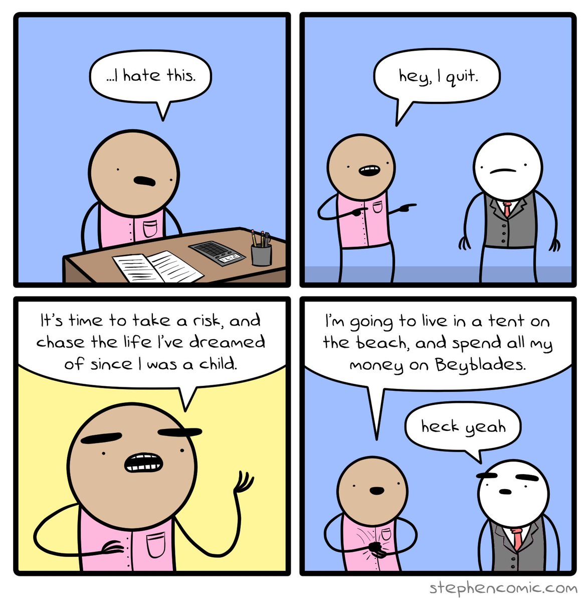 stephenwebcomic's tweet photo. Greetings, worker drones! This is a new comic about the modern workplace, called “real grown-up stuff”
#webcomics #comics #4panel #work #job #retirement #funny https://t.co/csSKYoWrVc