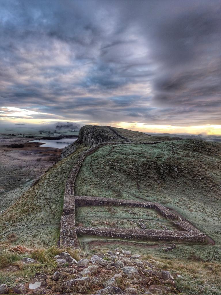 The view this morning of #HadriansWall #nationaltrail on the way back from meeting the contractors who are doing the Work at Cat Stairs