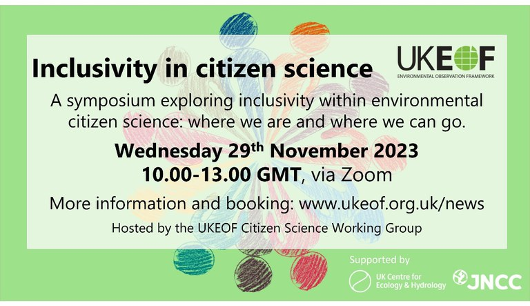 mjopocock's tweet photo. Looking forward to this @UKEnvObs symposium on #citizenscience and #inclusivity this morning. (There's still time to join if you want 😊)
It won't give all the answers, but it should give good inspiration!
Supported by @UK_CEH @JNCC_UK https://t.co/7uZuPtg3Cw